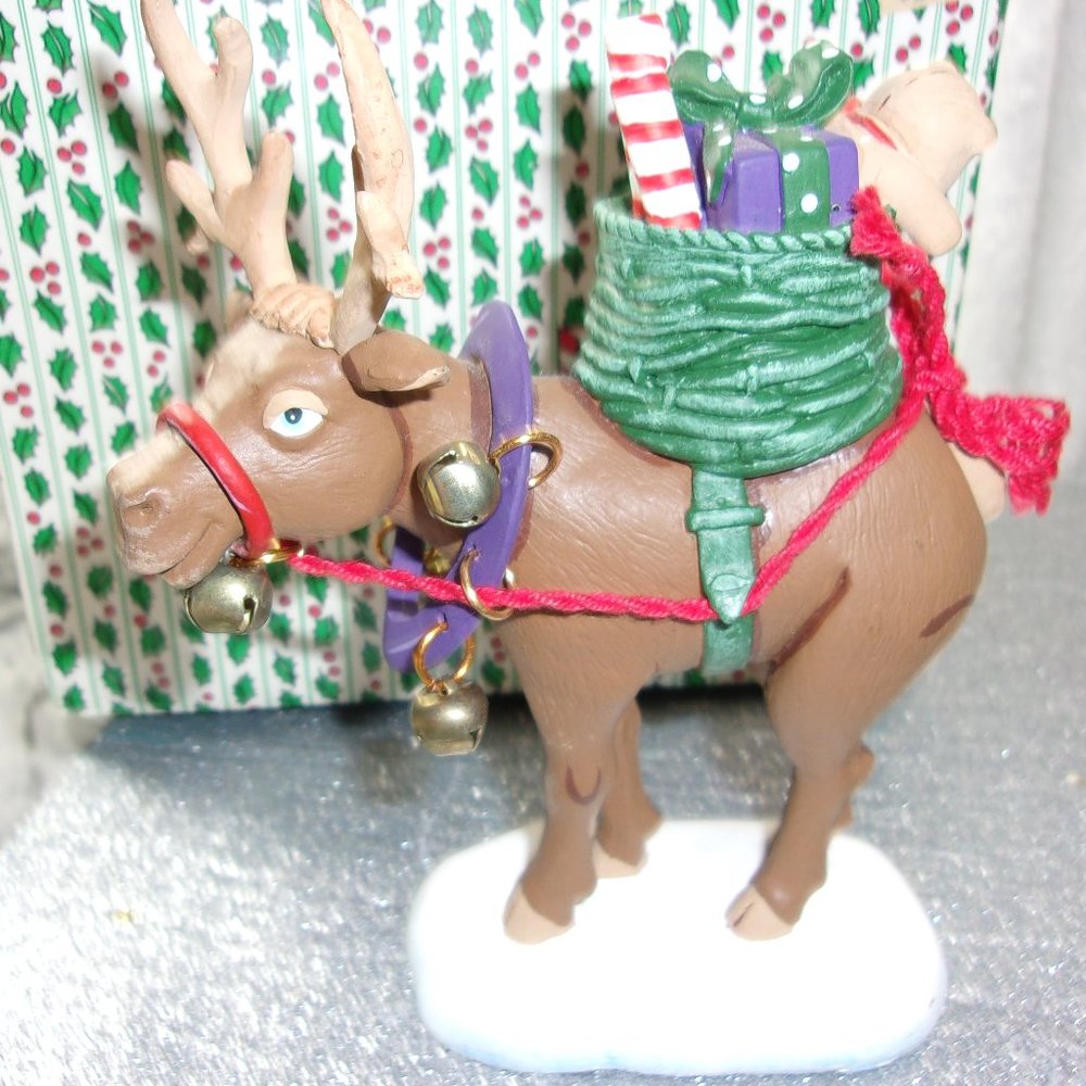 COPY - HXS-10 DEPT. 56 ALL THROUGH THE HOUSE FIGURINE "TO HIS TEAM GAVE A WHIST…
